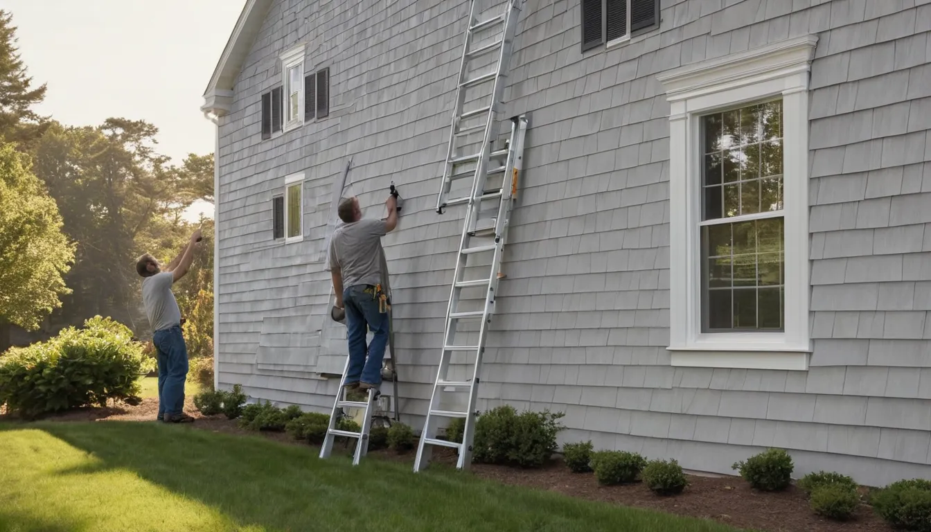 A provider installing new vinyl siding on a home in Middletown